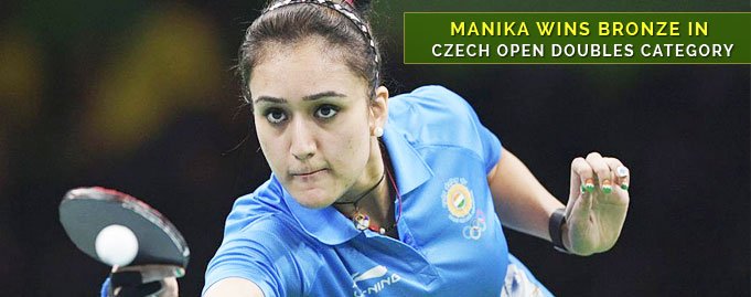 Manika wins Bronze in Czech Open doubles category